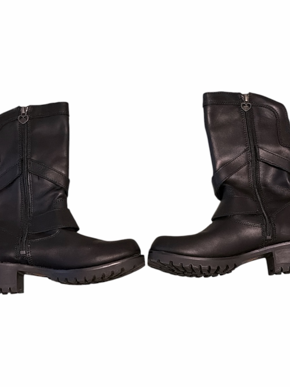 HARLEY DAVIDSON WOMEN'S SIZE 7 M 9.5" MOTORCYCLE BOOTS - ROUND TOE BLACK LEATHER - Picture 6 of 15